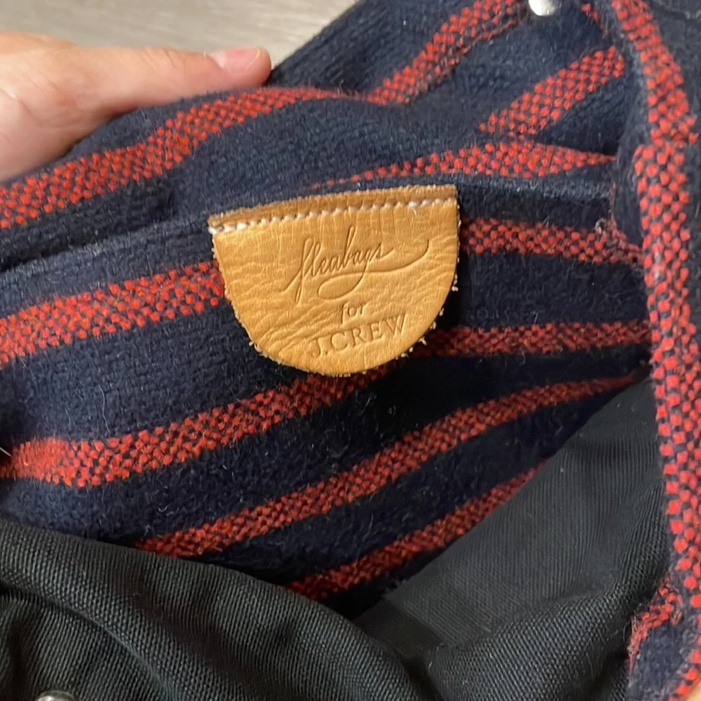 Fleabags X J. Crew Wool and Leather Tote - Picture 6 of 7